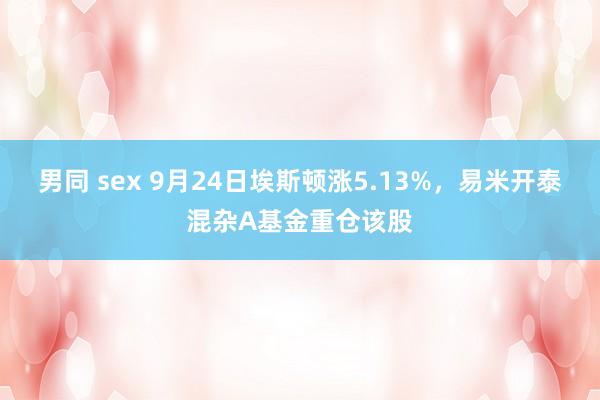 男同 sex 9月24日埃斯顿涨5.13%，易米开泰混杂A基金重仓该股