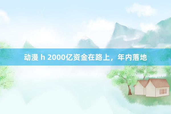 动漫 h 2000亿资金在路上，年内落地