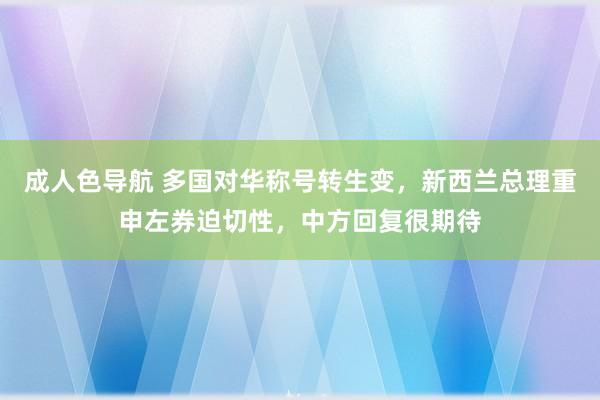 成人色导航 多国对华称号转生变，新西兰总理重申左券迫切性，中方回复很期待