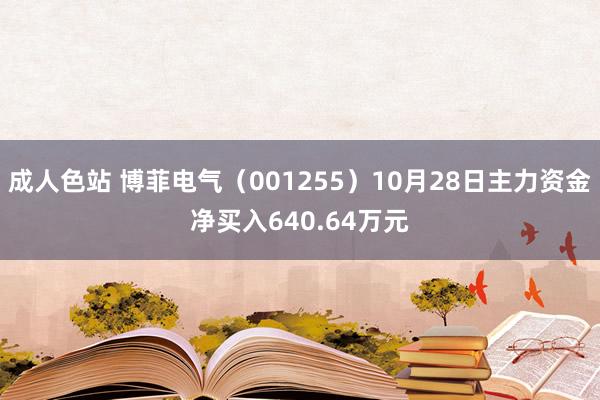 成人色站 博菲电气（001255）10月28日主力资金净买入640.64万元