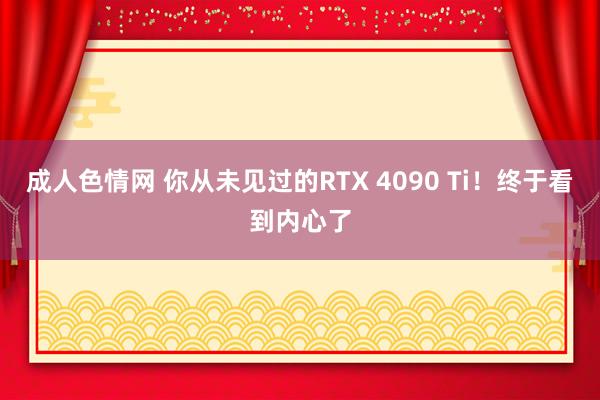 成人色情网 你从未见过的RTX 4090 Ti！终于看到内心了