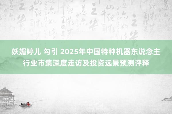 妖媚婷儿 勾引 2025年中国特种机器东说念主行业市集深度走访及投资远景预测评释