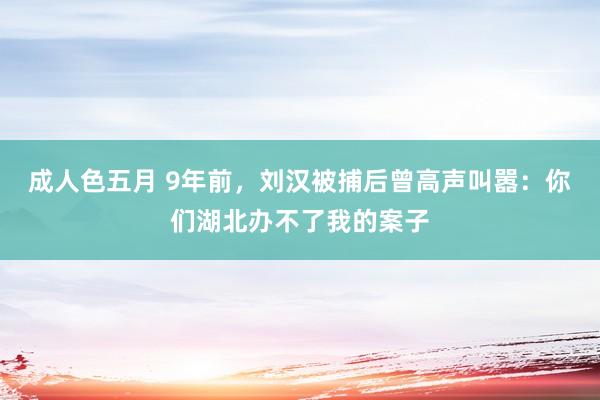 成人色五月 9年前，刘汉被捕后曾高声叫嚣：你们湖北办不了我的案子