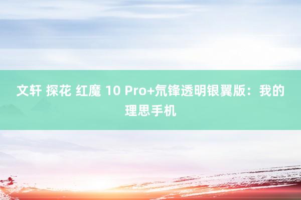 文轩 探花 红魔 10 Pro+氘锋透明银翼版：我的理思手机