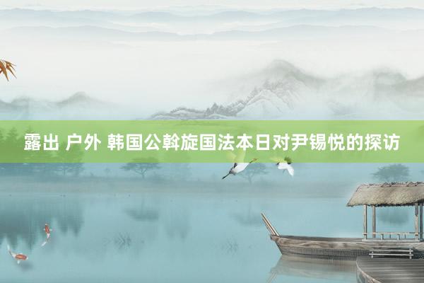 露出 户外 韩国公斡旋国法本日对尹锡悦的探访